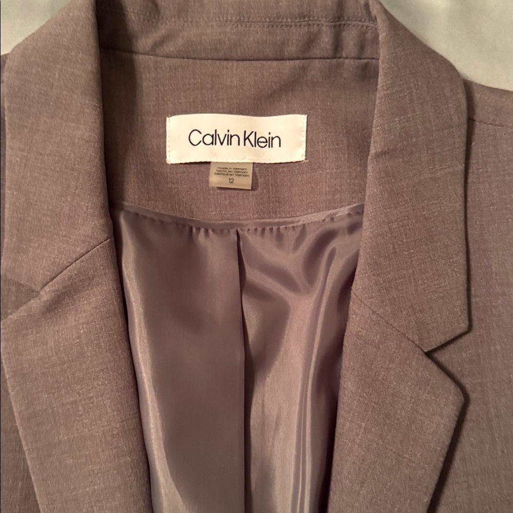 Calvin Klein Women's Gray Blazer Suit Jacket - Picture 2 of 6